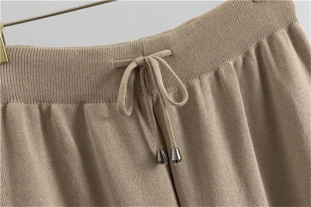 Maglione da donna 3 pezzi set cardigan a maglia spessa pantaloni della tuta larghi abiti