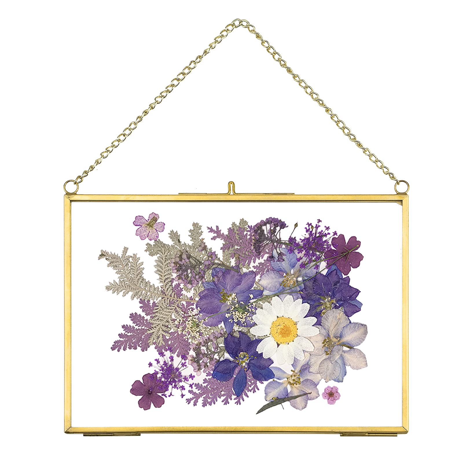 Buy WANDIC Vintage Hanging Photo Frame, Gold Double Glass Frame Clear