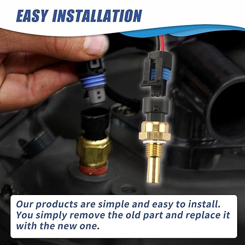 Miniatura 2 de Sensor de temperatura del refrigerante del motor+conector de coleta para GMC Sierra Yukon, Saab 9-7x, Saturn Vue Buick Lacrosse, Chevy Camaro Impala
