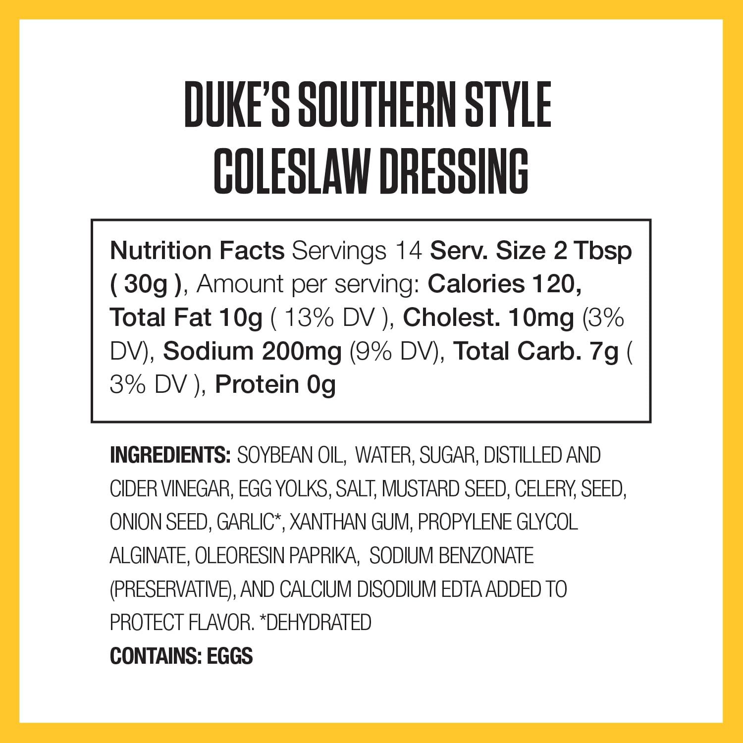 Duke’s Southern Style Coleslaw Dressing – Tangy & Classic, 14 Ounce (Pack of 2)