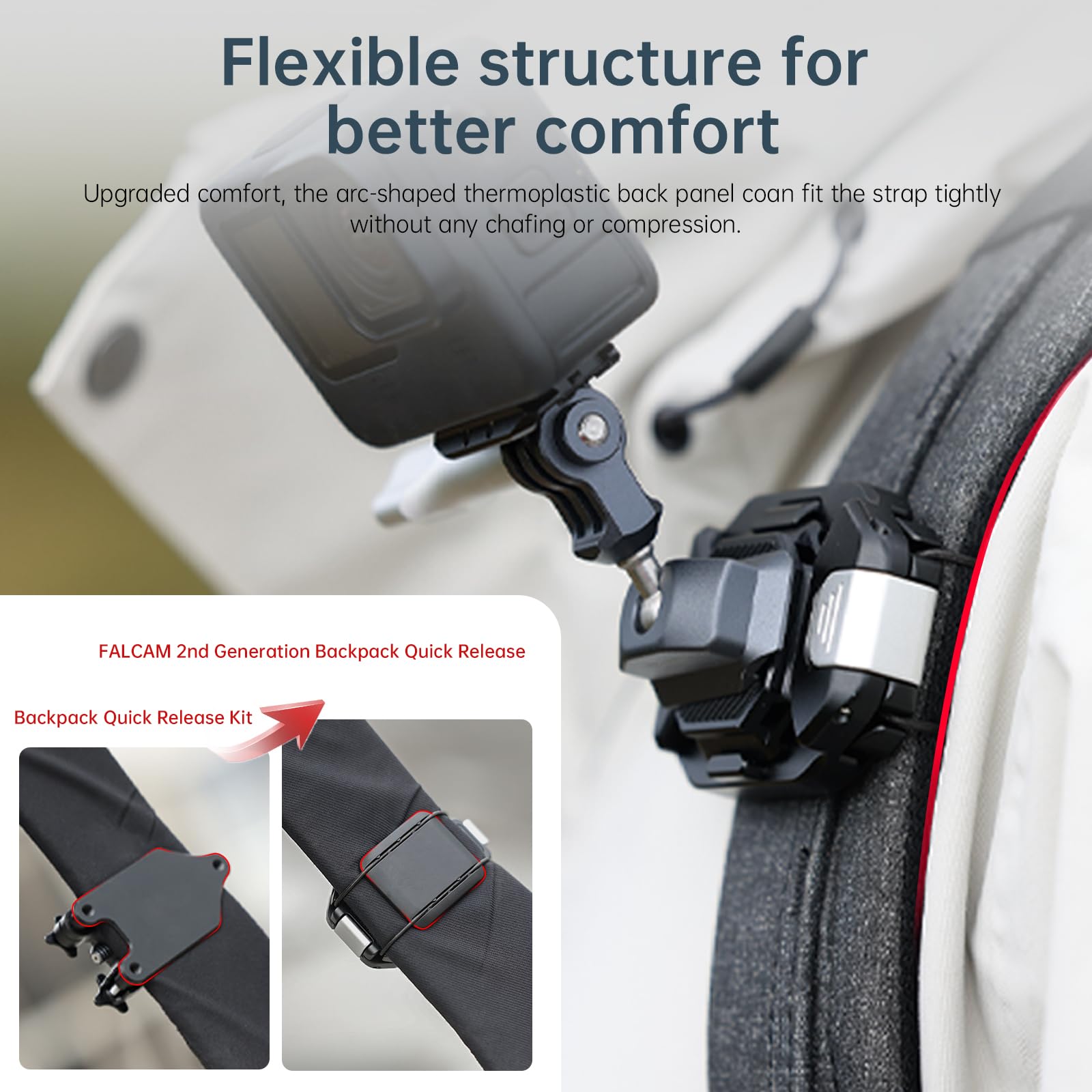 FALCAM F38B3802 Clip pour Appareil Photo Sac à Dos V2 Solo (Clip Uniquement)