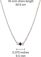 Vista 225 de Gargantilla de piedra natal – Regalo de cumpleaños, regalo para niña, mujer, amiga, hija, esposa, mamá, ella, joyas de piedras preciosas para uso