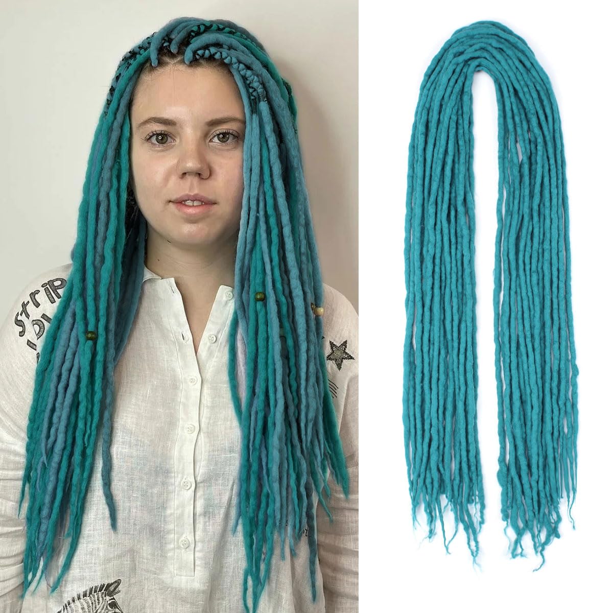 Amazon.com : Wool Dreadlock Extensions, Double Ended, 20 