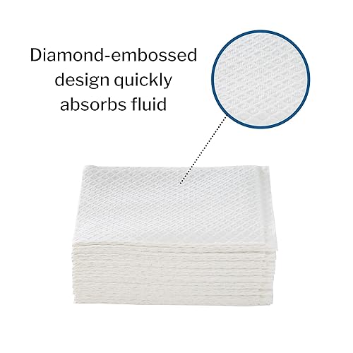 Miniatura 2 de McKesson Toallas de procedimiento, no estériles, 3 capas, blancas, con relieve de diamante, desechables, 13 x 18 pulgadas, 500 toallas, 1 paquete