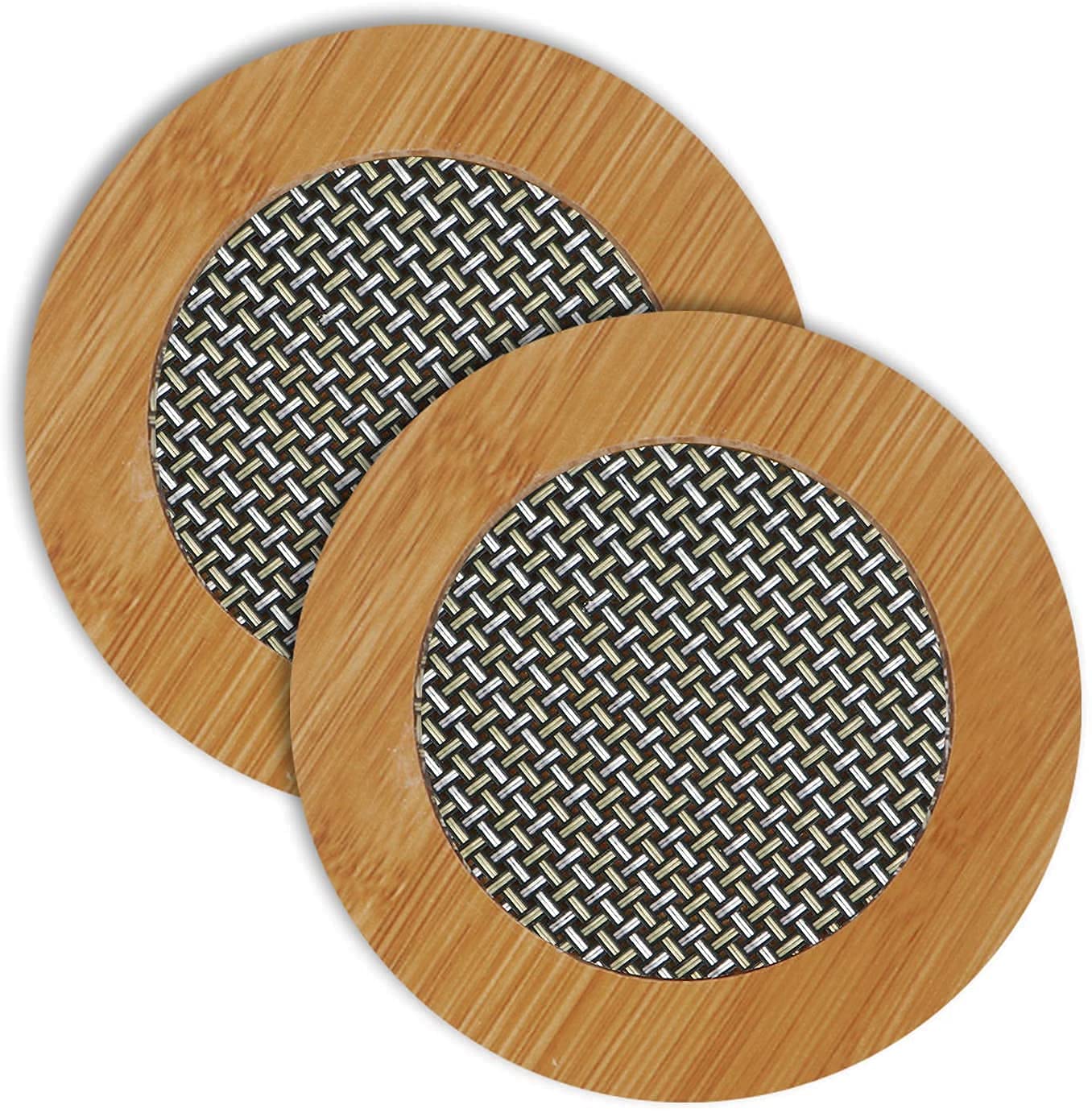 Bamboo Trivet Set - Heat Resistant Coasters -1