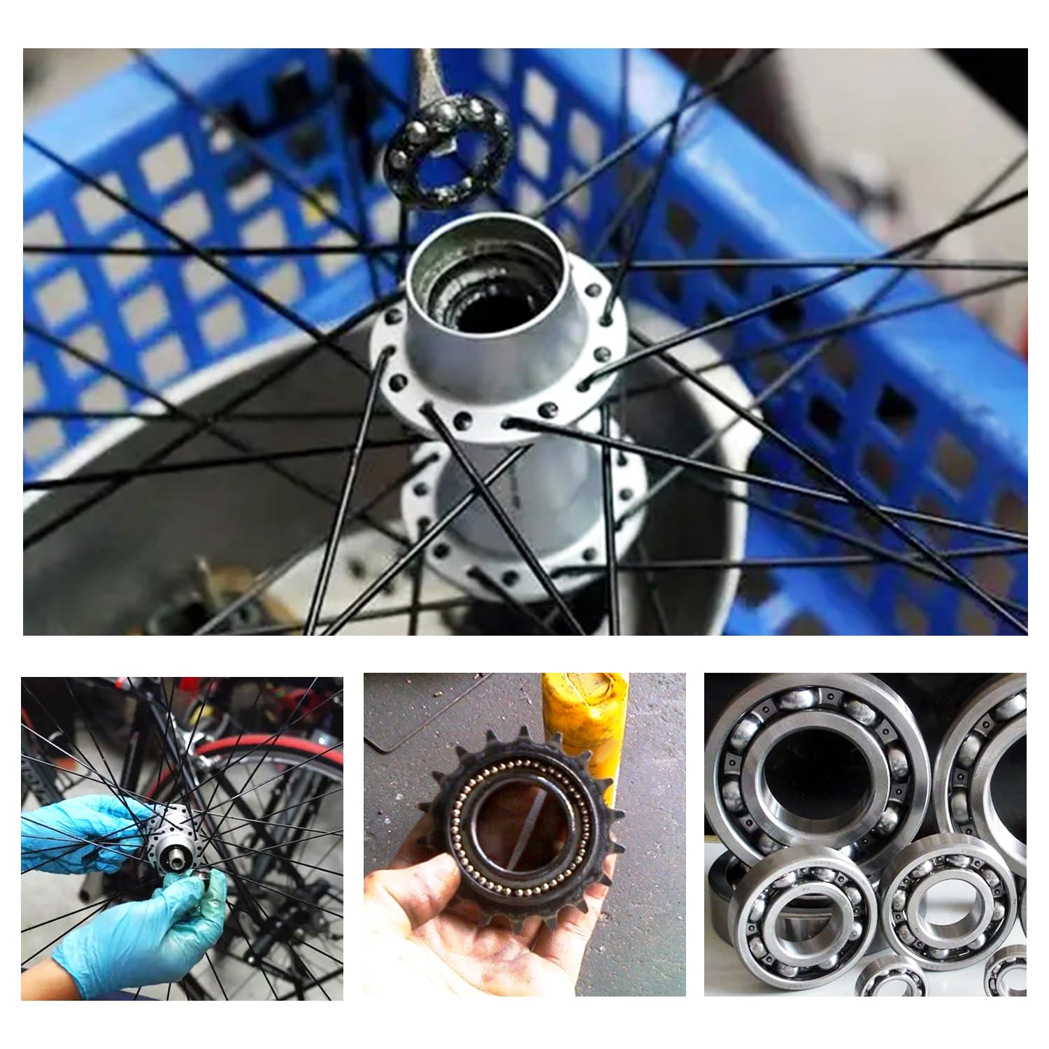 YIXISI 400 Pezzi 11 Dimensioni di Precisione in Acciaio Cromato Cuscinetto a Sfere Assortimento Kit, Acciaio Inox Cuscinetti a Sfera per Bicicletta Skateboard, 2/2.5/3/3.5/4/4.5/5/5.5/6/7/8 mm