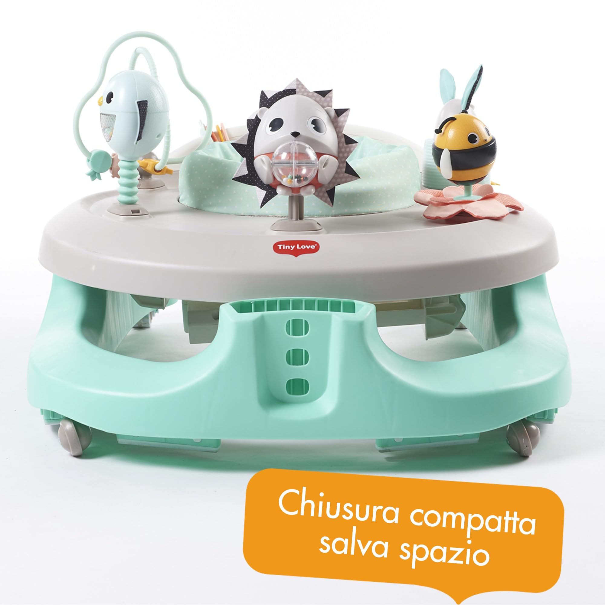 Tiny Love Mobilne centrum aktywności Here I Grow 4 w 1 z kolekcji Magiczna kraina od, siedzisko do skakania, chodzik, zabawka do pchania, od 6. miesiąca życia