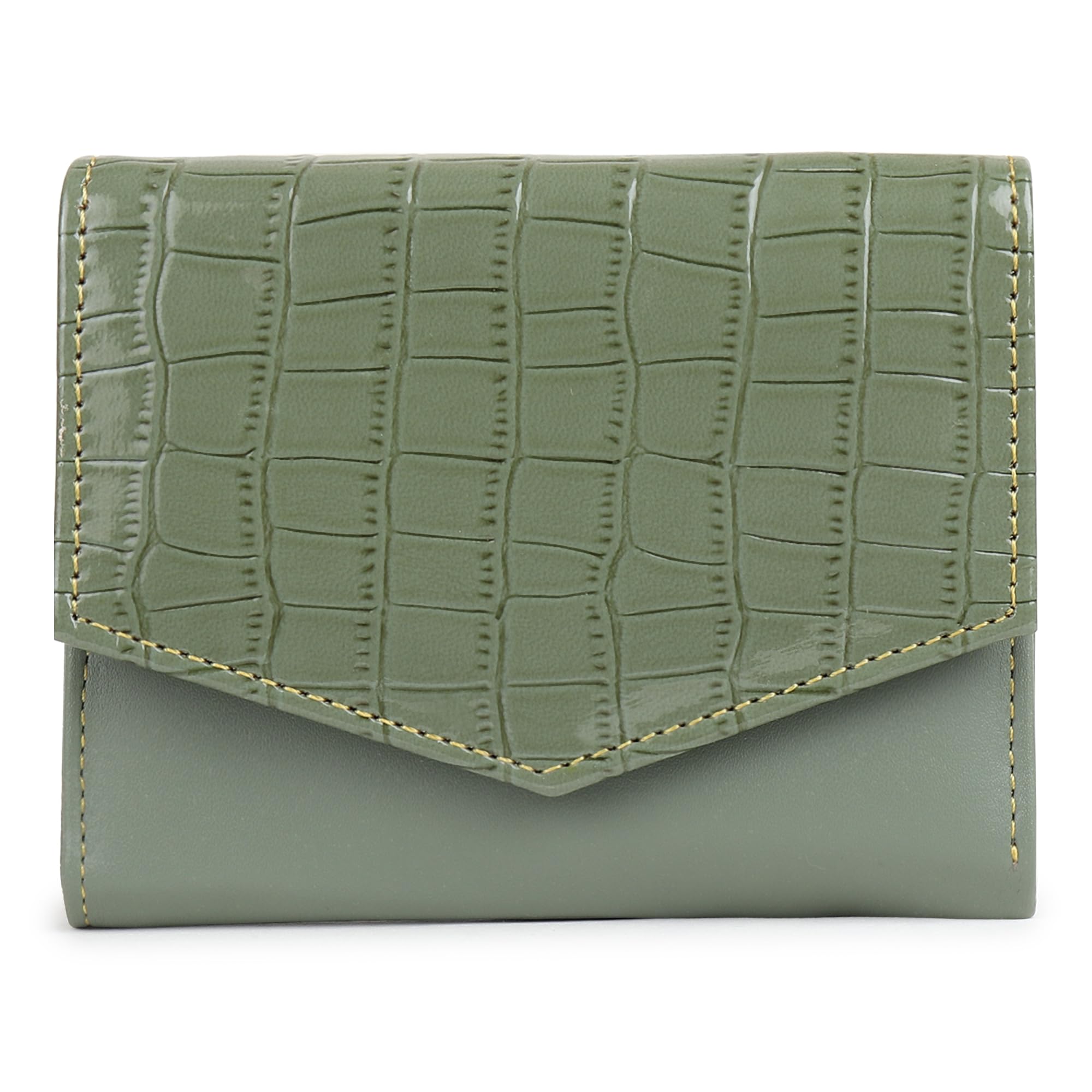 tnw Elegant Compact Wallet for Women – Slim, Minimalist Purse with ID Window & Coin Slot (Green)-picture-50