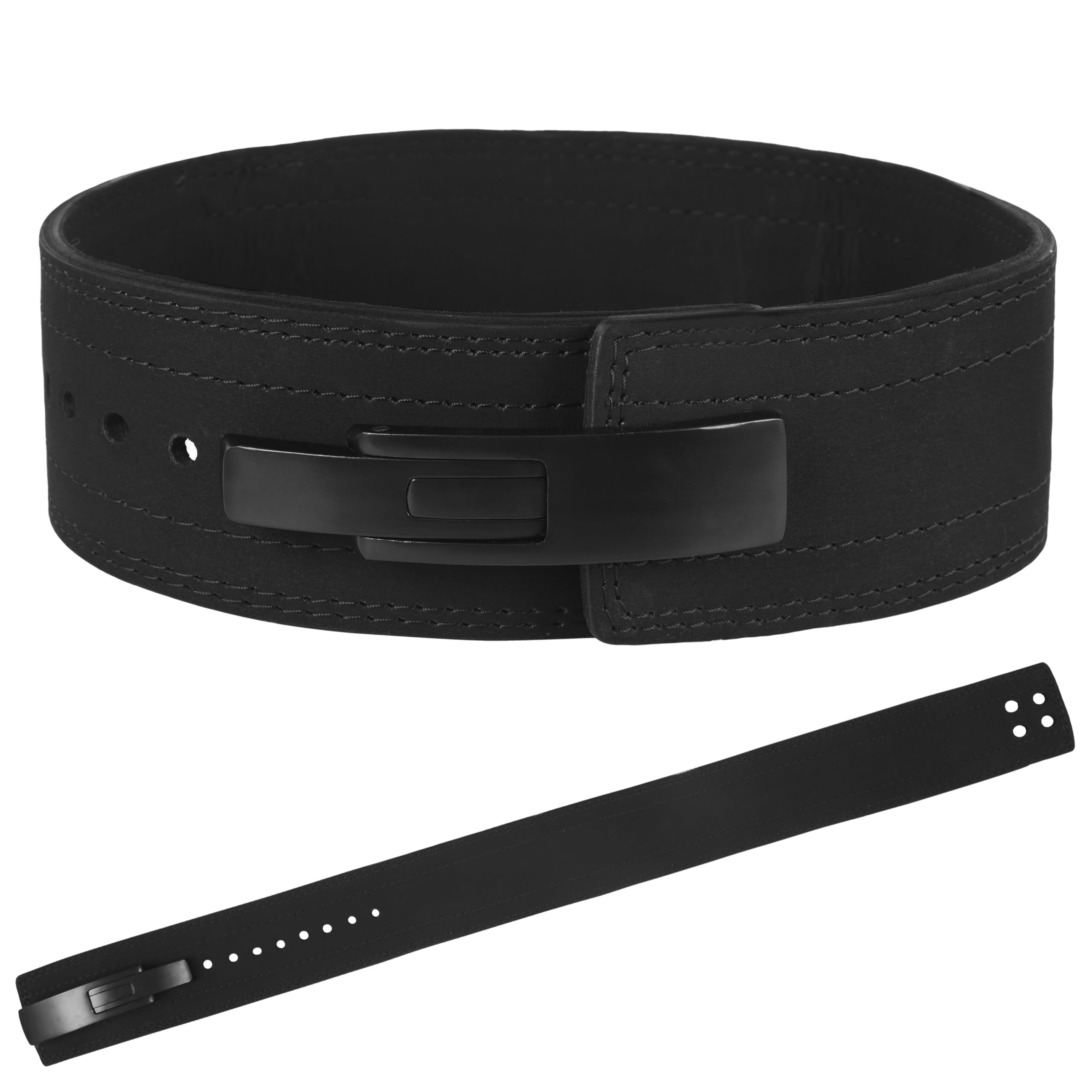 Powerlifting Belts Lever Belt For Men and Women 10mm IPF Thick Leather Weight Lifting Belt Ideal for Gym Belts Training Weightlifting and Bodybuilding Squats and Deadlifts