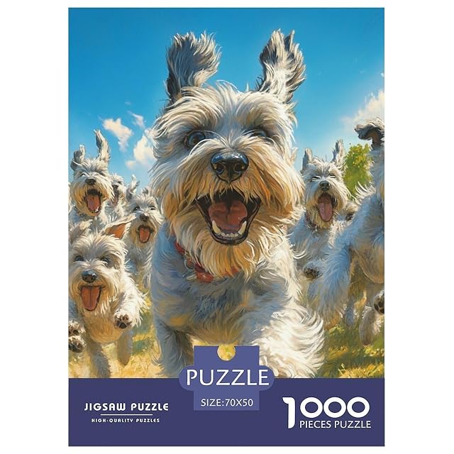 Schnauzer Puzzle 1000 Piezas para Adultos Animal Clásicos Entretenimiento Creativo Pintura Juguete EduGatoivo…