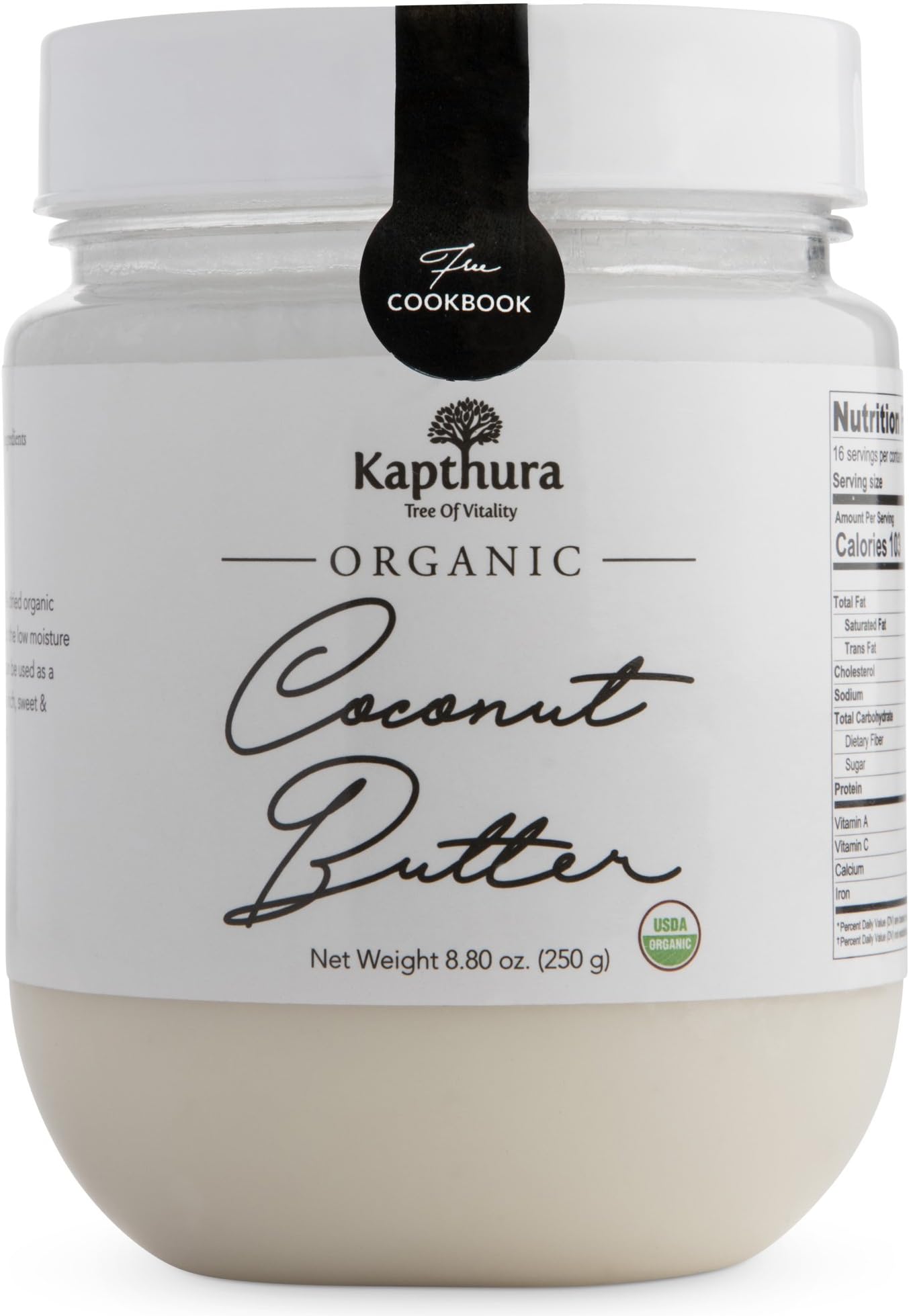 100% Organic, Raw Coconut Butter For Cooking, Baking and Smoothies - Creamy, Tasty Spread by Kapthura - MCT Butters with Coconuts - No Preservatives, Artificial Ingredients, or GMOs - Vegan, 8.5 oz