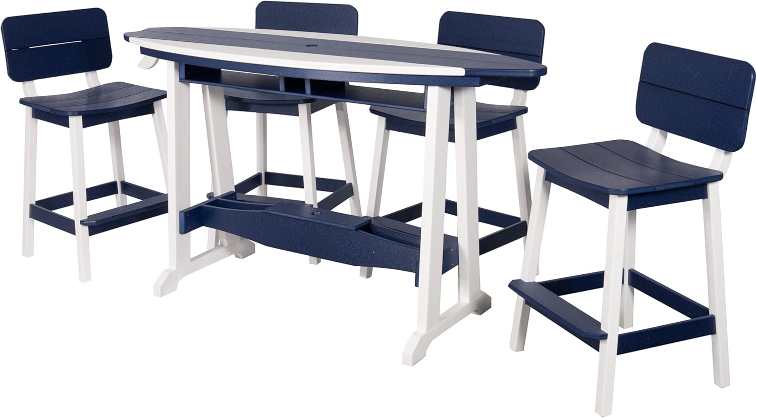 Surfboard Patio Bar Set Review: Durable Poly 5-Piece Outdoor Furniture for Backyard Patios
