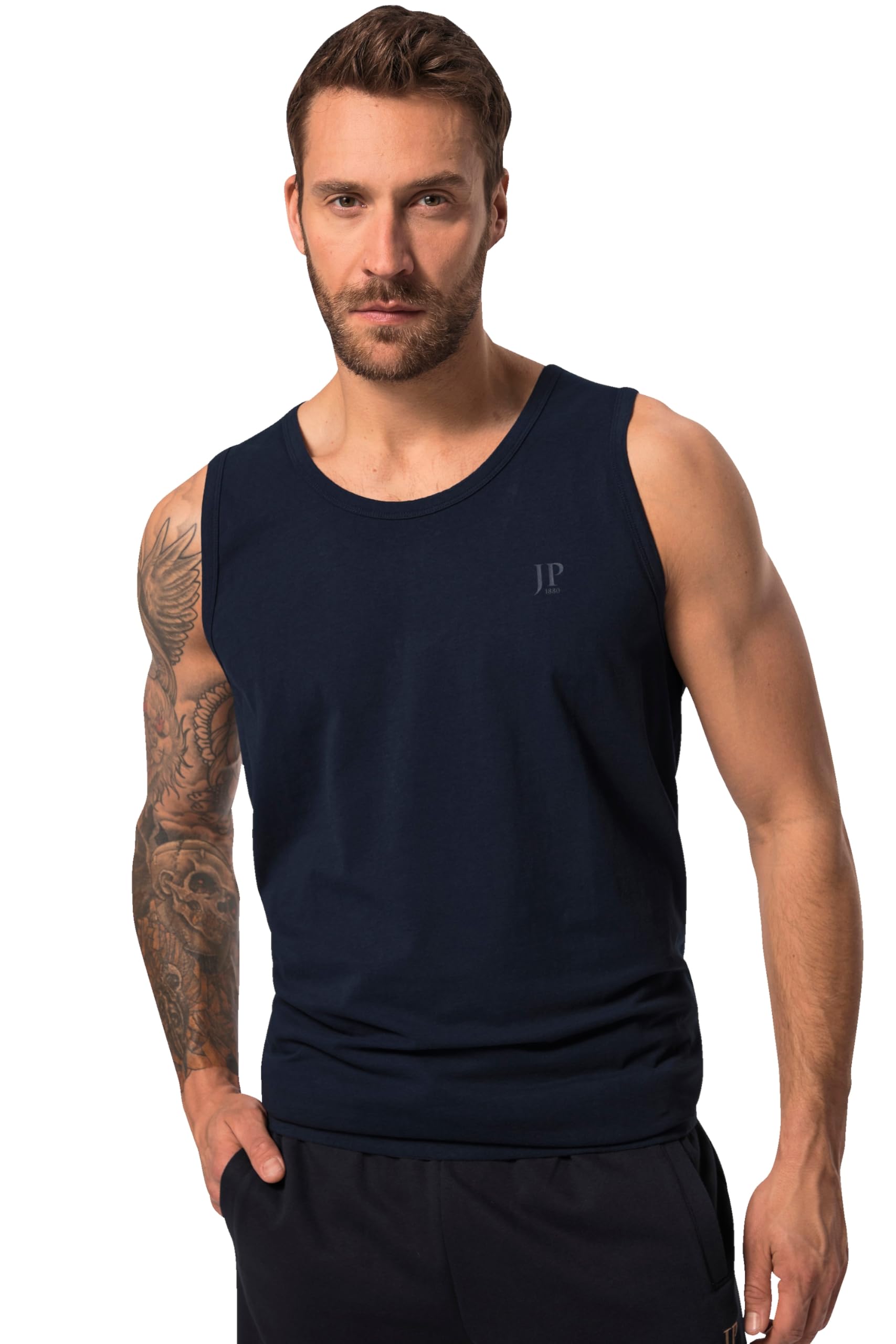 JP 1880 Men's Tank Top, Blue, 3XL