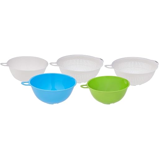 Solimo Plastic Colander Set of 3