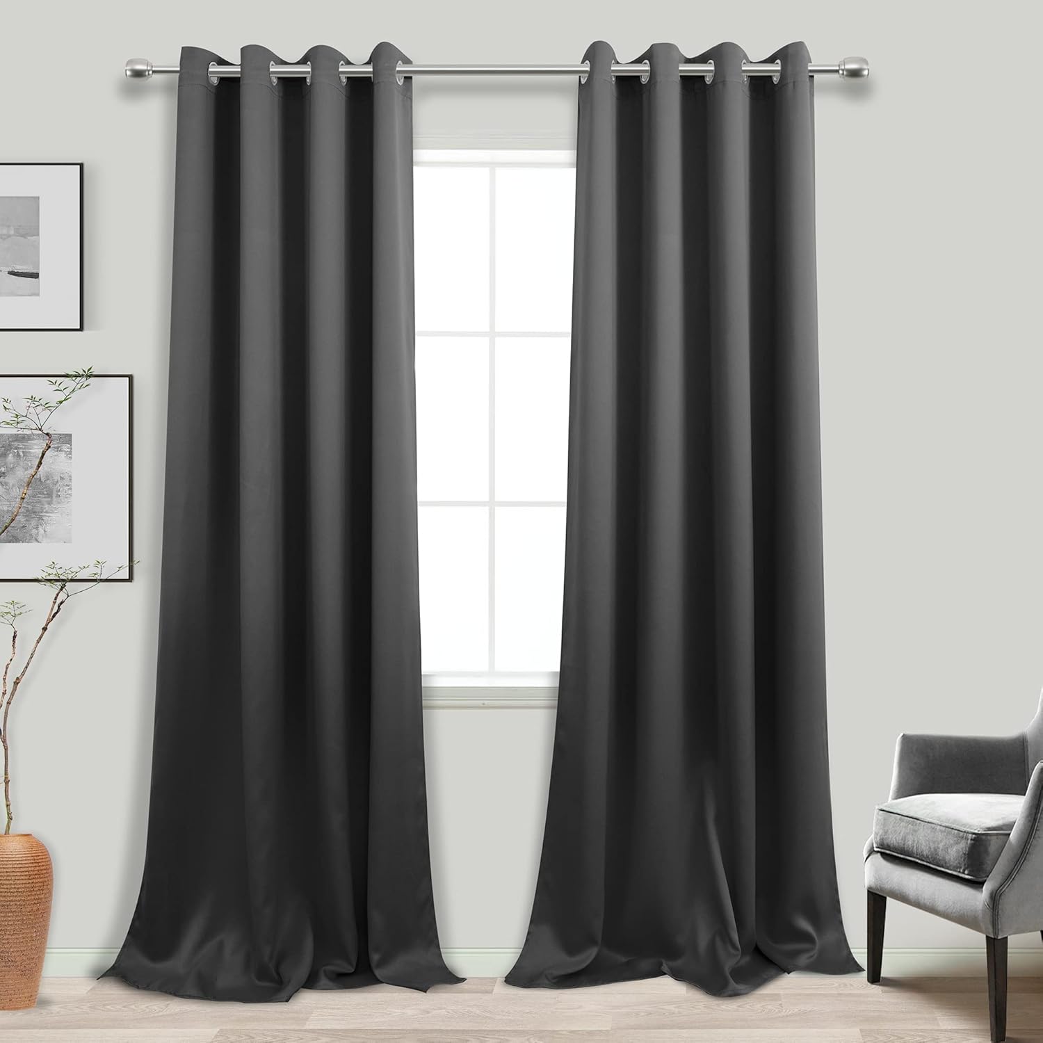 Teal Curtains 84 Inch Length for Living Room 2 Panels Set Grommet Pair Window Treatments Blackout Insulated Drapes Summer Decor Light Energy Saving Darkening Thermal Curtain for Bedroom 84 Inches Long