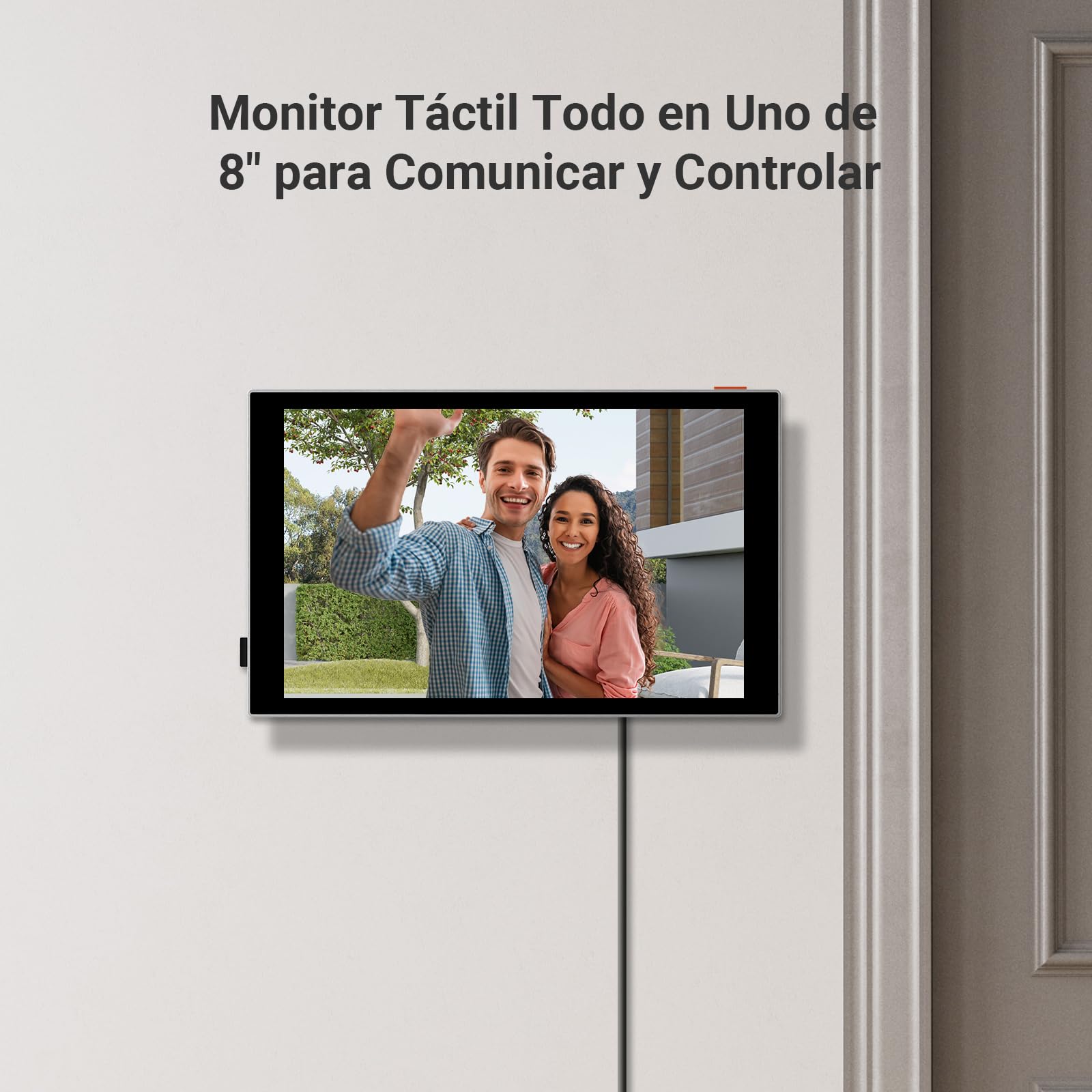 EZVIZ HP7 Pro 4K Videoportero, Desbloqueo por Reconocimiento de Palma, 8'' Monitor Táctil a Color, Audio Bidireccional, Visión Nocturna, Detección Movimiento Humano, Wi-Fi 2.4/5GHz