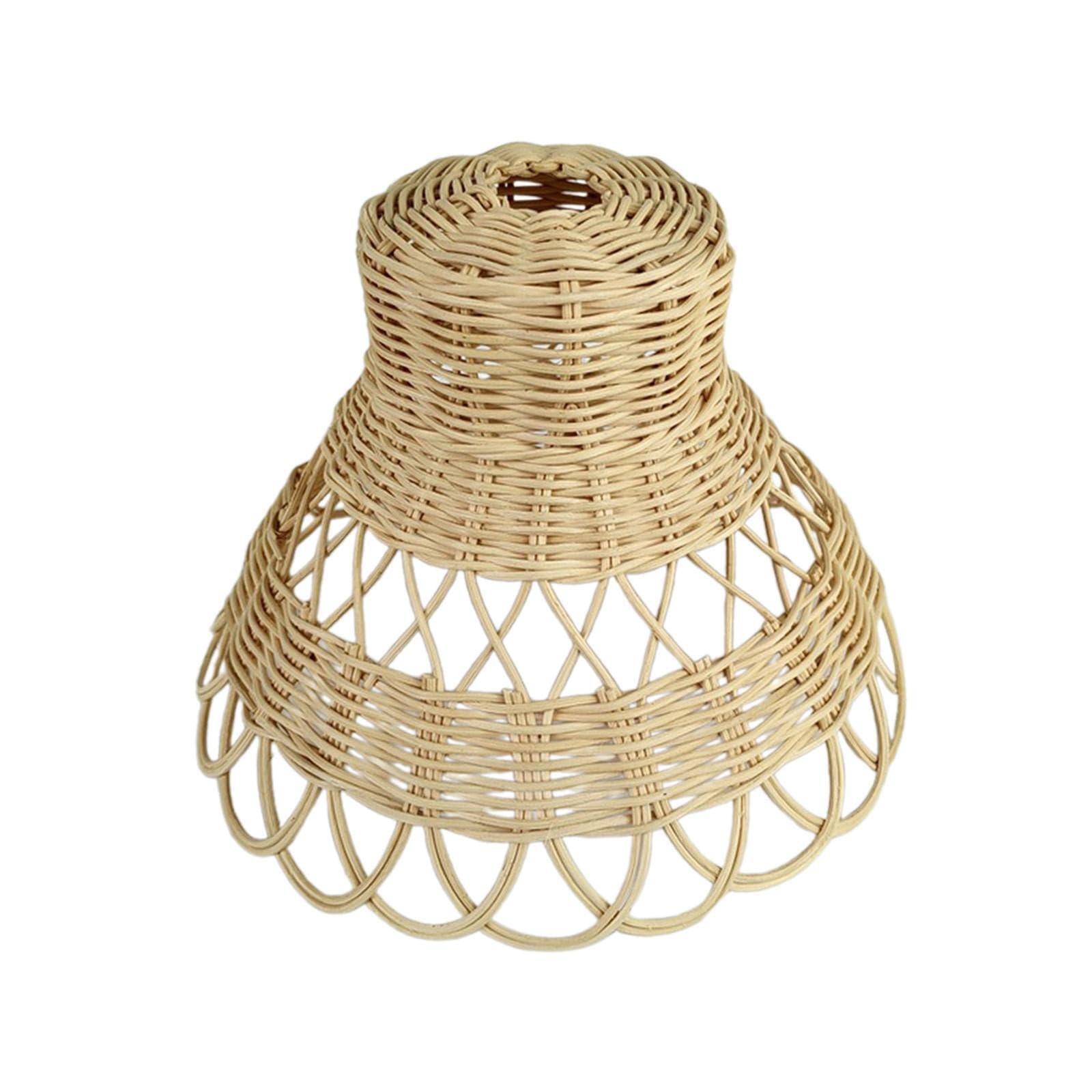 Ktuxzci Light Rattan Lamp Shade Rustic Pendant Decor Unique Visual Appeal With Handwoven Rattan Lampshade Satisfying All Ing Needs Handwoven Lampshade