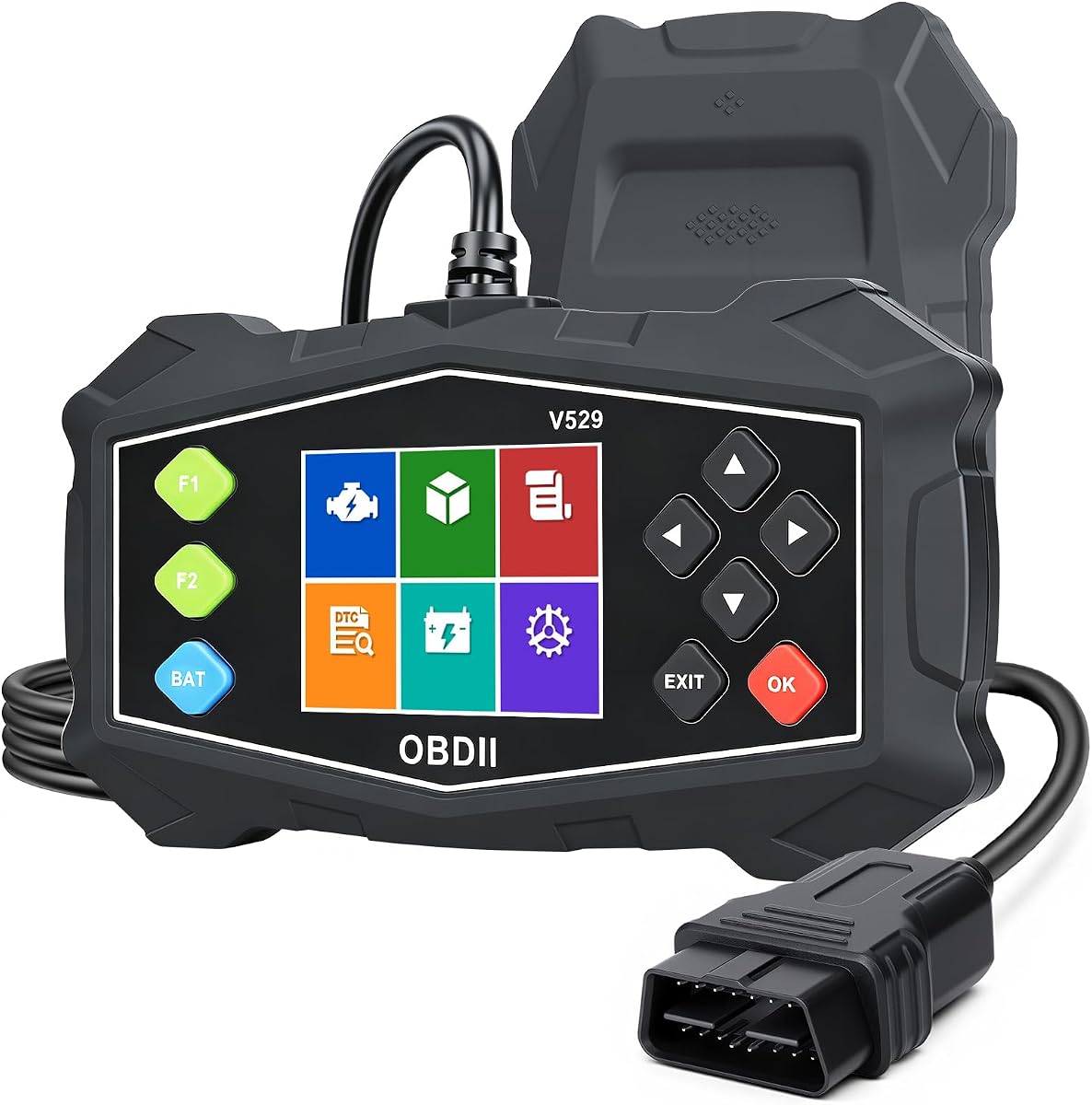 herramienta de diagnóstico del escáner OBD2, adecuada para vehículos de 12V | Escáner OBD2 profesional con flujo de datos, modo 6, modo 8 y preparación I/M, lector de código mejorado para automóviles, pantalla a color de 2,8 pulgadas