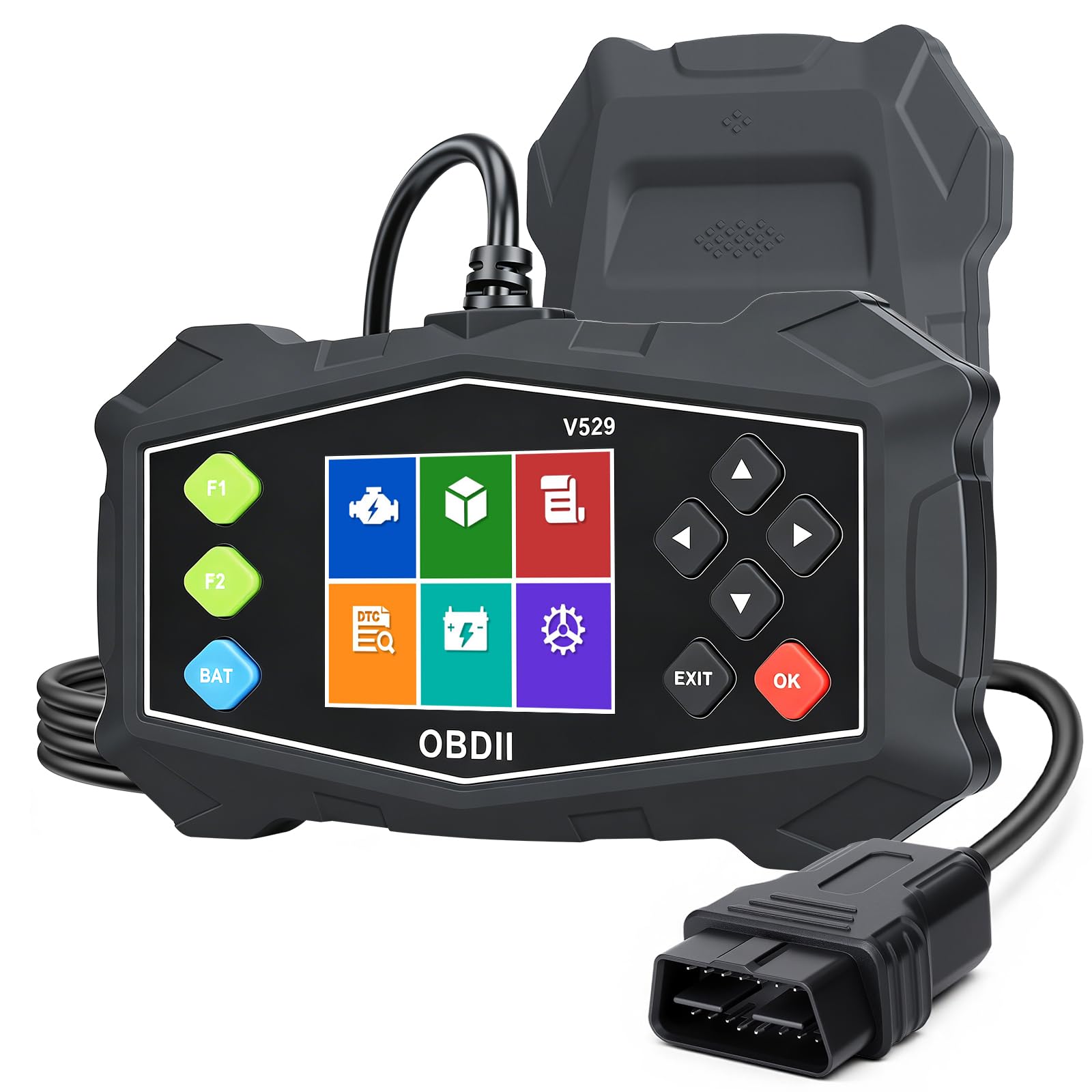ZEXMTE skaner diagnostyczny OBD2, profesjonalny skaner OBD2 ze strumieniem danych, tryb 6, tryb 8 i gotowość I/M, ulepszony czytnik kodów do samochodów osobowych i ciężarowych, kolorowy ekran 2,8 cala