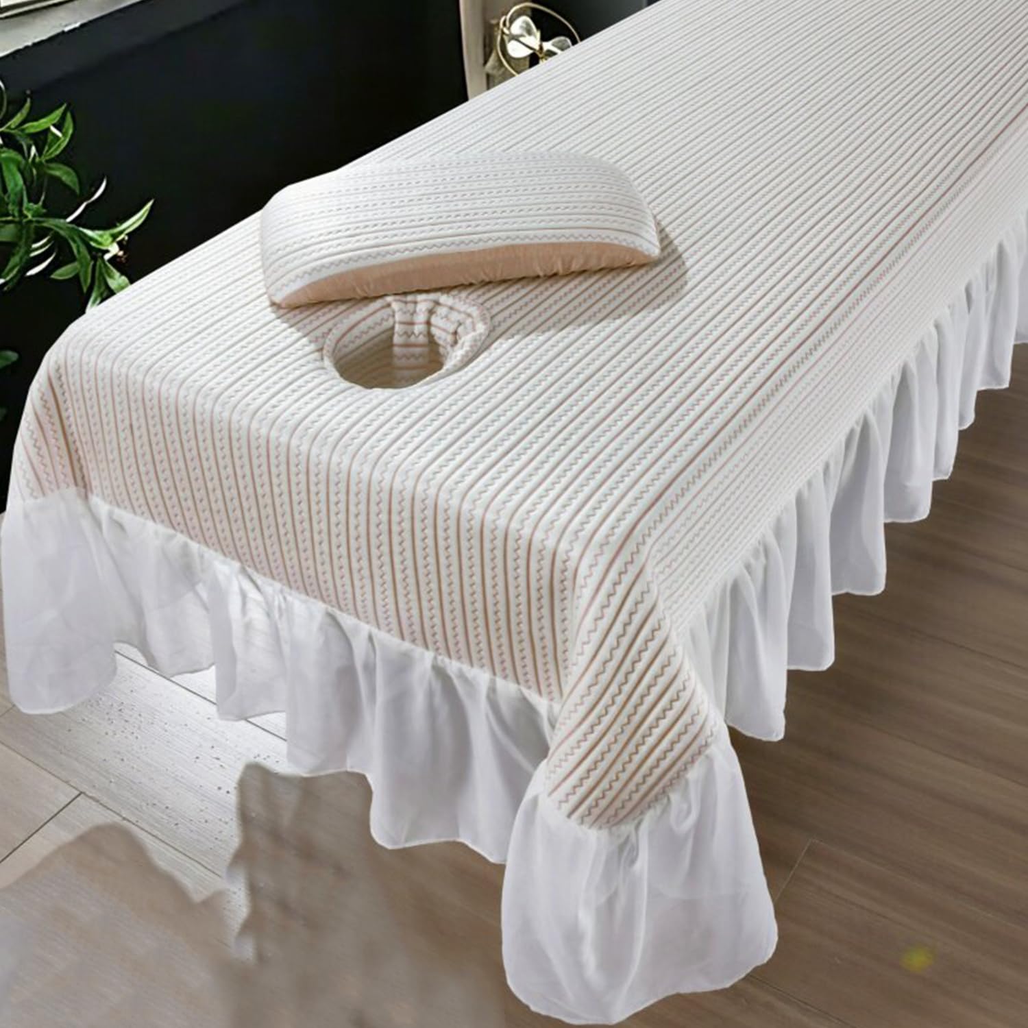 ,grey/B,105*210cm/41*83in,LDLCYCN Cooling Beauty Bed Sheet with Breathing Hole Reusable Spa Massage Linens Massage Bed Table Sheets Soft Beauty Massage SPA Couch Cover Machine Washable for Summer