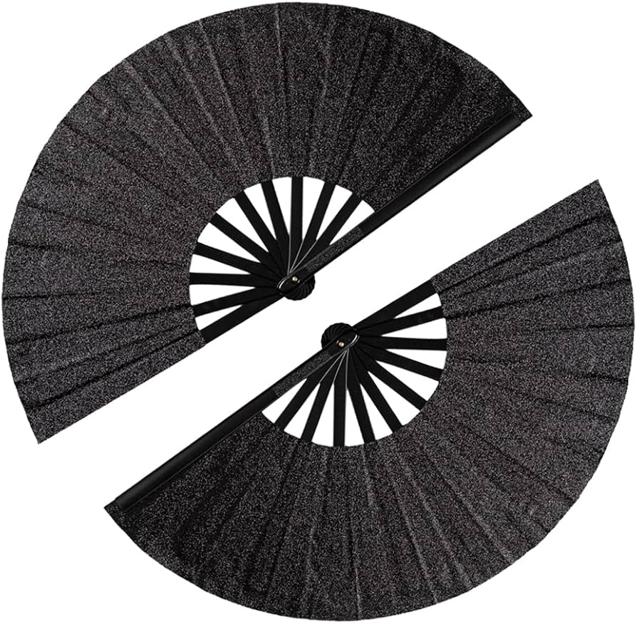 Amazon.com: Tkocisa 2 Pack Large Folding Hand Fans Clack Handheld Amazon.com: Tkocisa 2 Pack Large Folding Hand Fans Clack Handheld