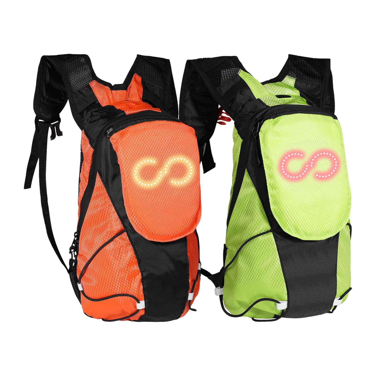 Generisch Beleuchteter Rucksack Leuchtendes Sicherheitszubehör | Fahrradrucksack Mit Licht Reflektierend Leichtgewichtig Für Damen Herren Outdoor Urban Nacht Radfahren Reisen Wandern