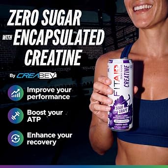 FITAID Creatine Recovery Drink, Electrolytes, Zero Sugar Variety, 24pk