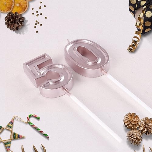 Miniatura 4 de BEAN LIEVE Decoraciones de cumpleaños número 50 incluye banda de cumpleaños 50, coronatiara de diamante de 50 cumpleaños, velas de cumpleaños y