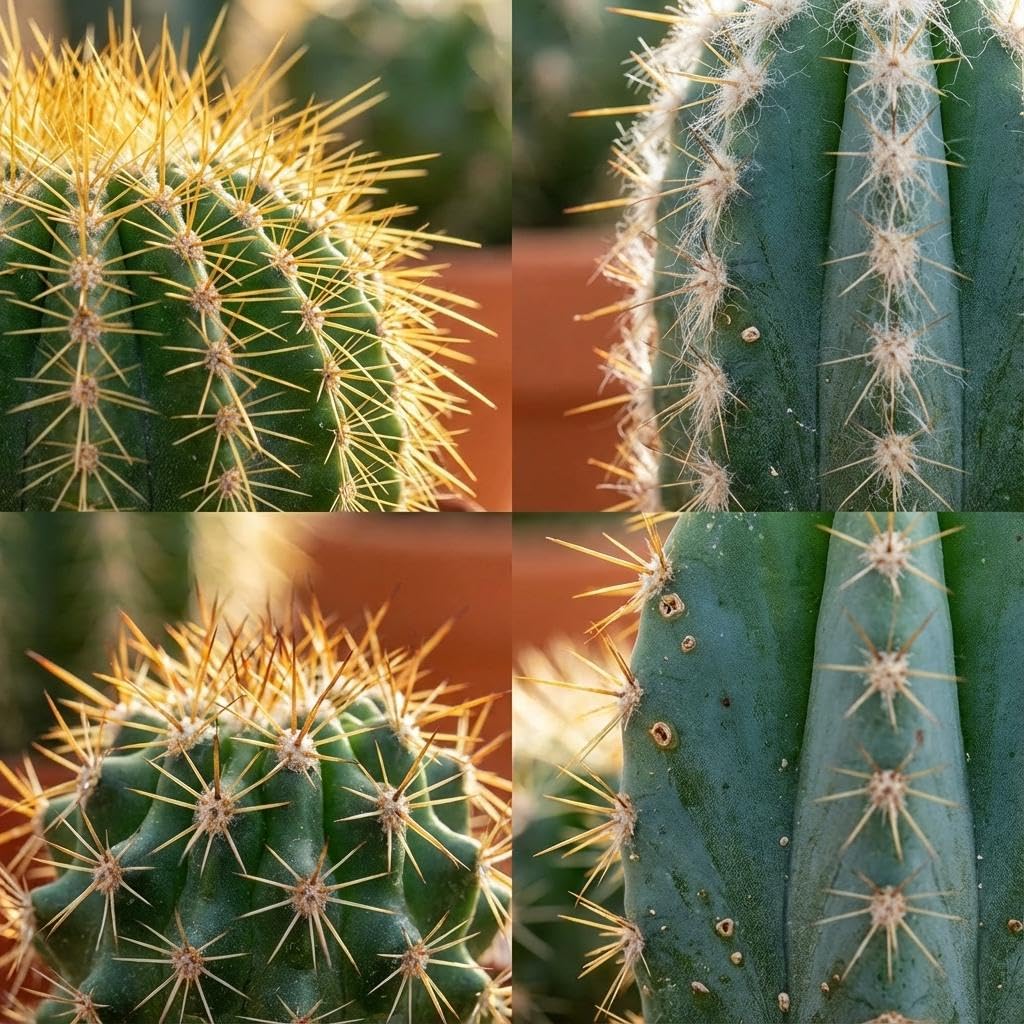 Set di Mini Cactus, Piante Grasse da Interno, Verdi, 12 Pezzi, Ø 5.5 cm