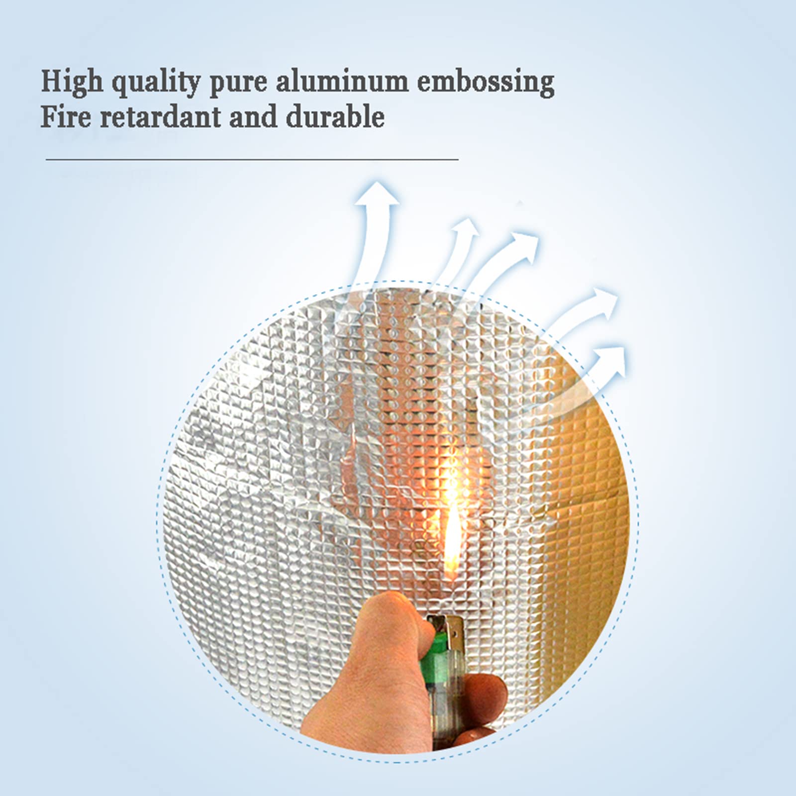 Stuoia Cotone Isolante Autoadesivo,Pannello Riflettente Termosifoni, Isolamento Termico Scudo Barriera Radiante, per Capannoni Tetto Loft Mansarda Camper Furgoni,15mm（THk）,1 * 1M(1m²)