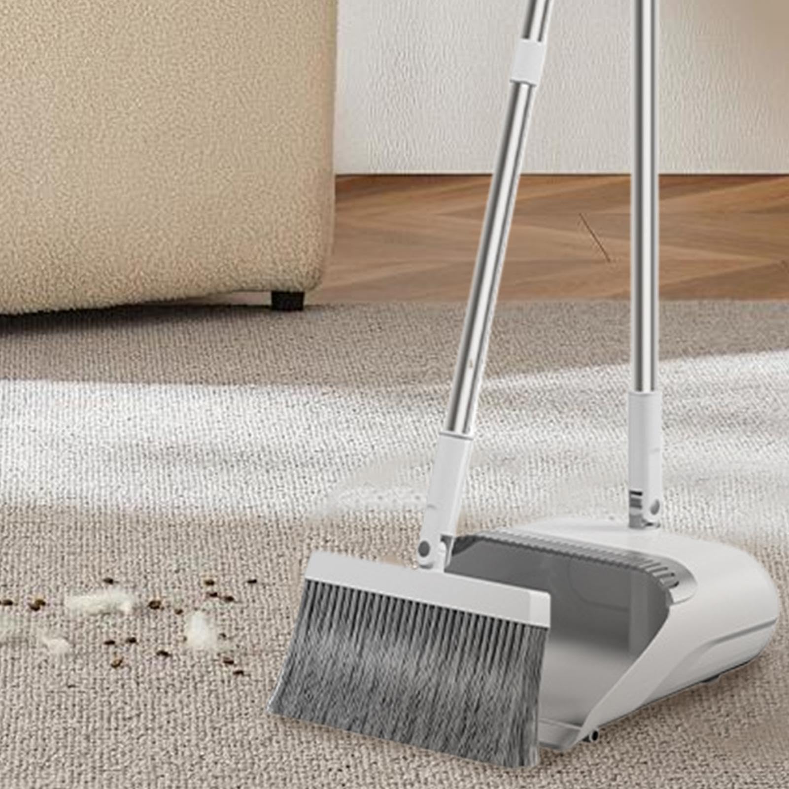 Besen und Kehrschaufel-Set für Zuhause Leichte Flexible Faltbare
