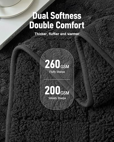 Miniatura 3 de Wemore Manta con peso para adultos, tamaño individual, 15 libras, manta con peso de jacquard suave y mullida de doble cara para dormir, acogedora