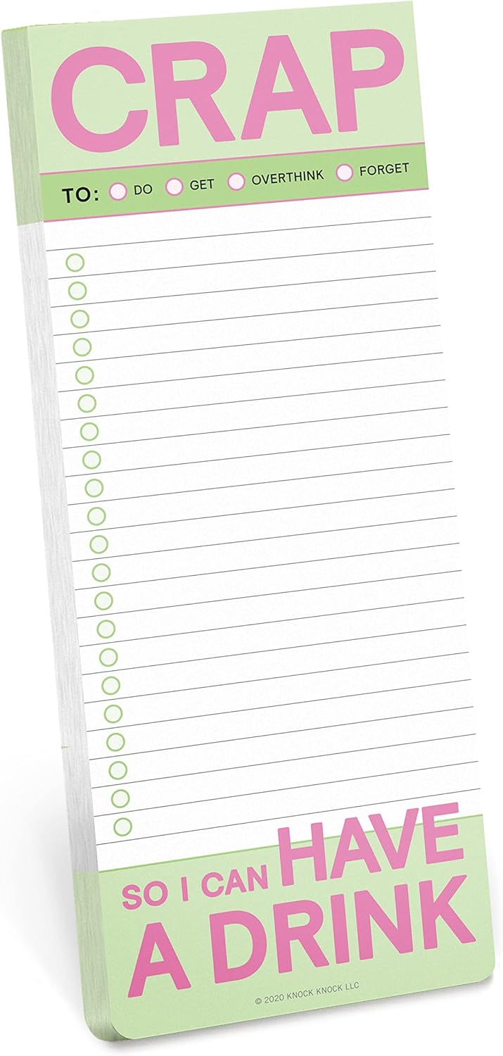1-Count Knock Knock Crap Make-a-List Pad – Funny...