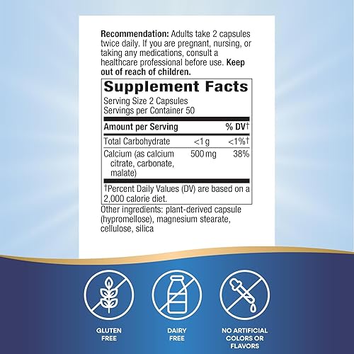 Miniatura 2 de Nature's Way Calcium Magnesium & Zinc Mineral Complex, Supports Bone Health & Muscle Function*, Immune Support*, 765 mg per 3-capsule serving