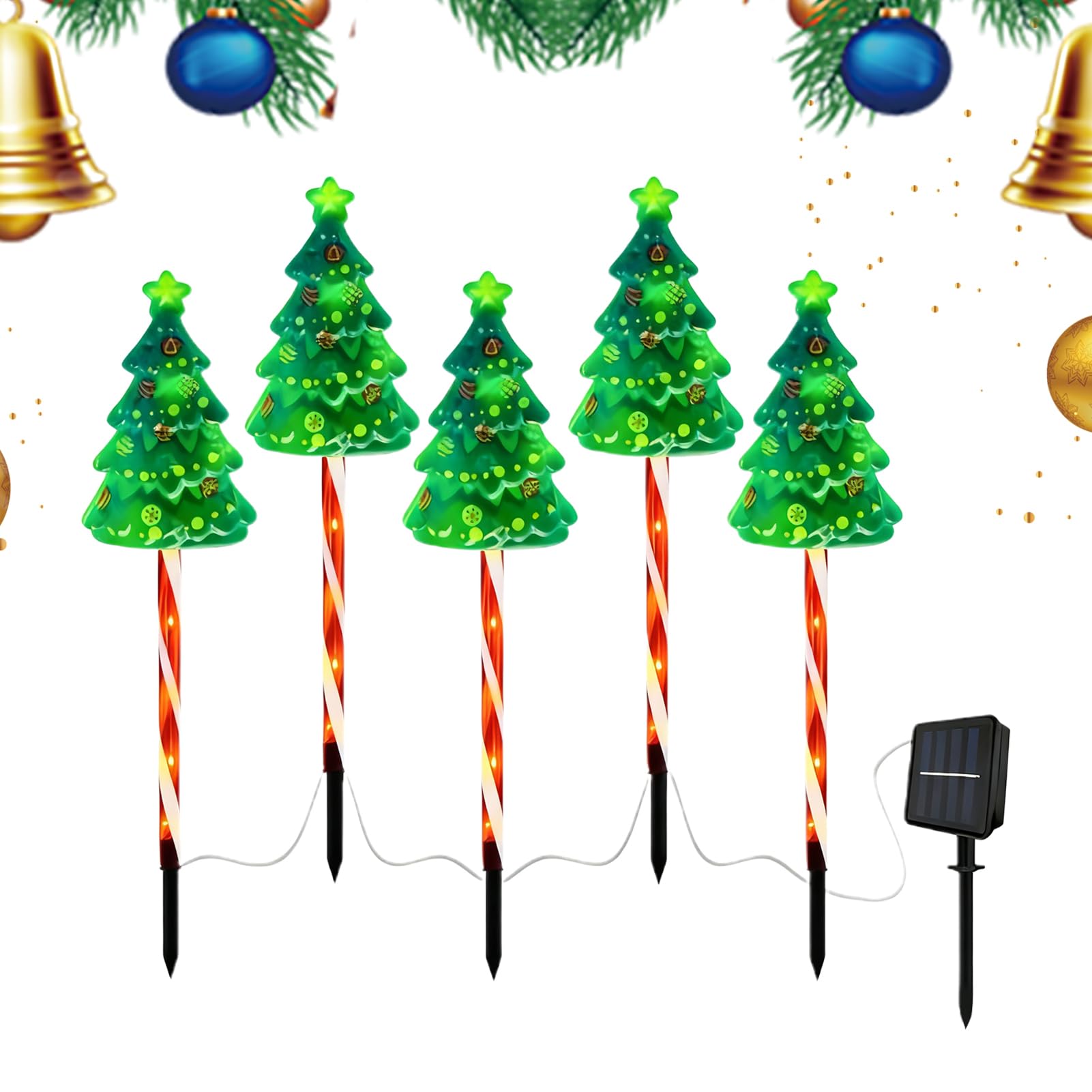 Piquet lumineux de Noël solaire pour embellir votre entrée et patio