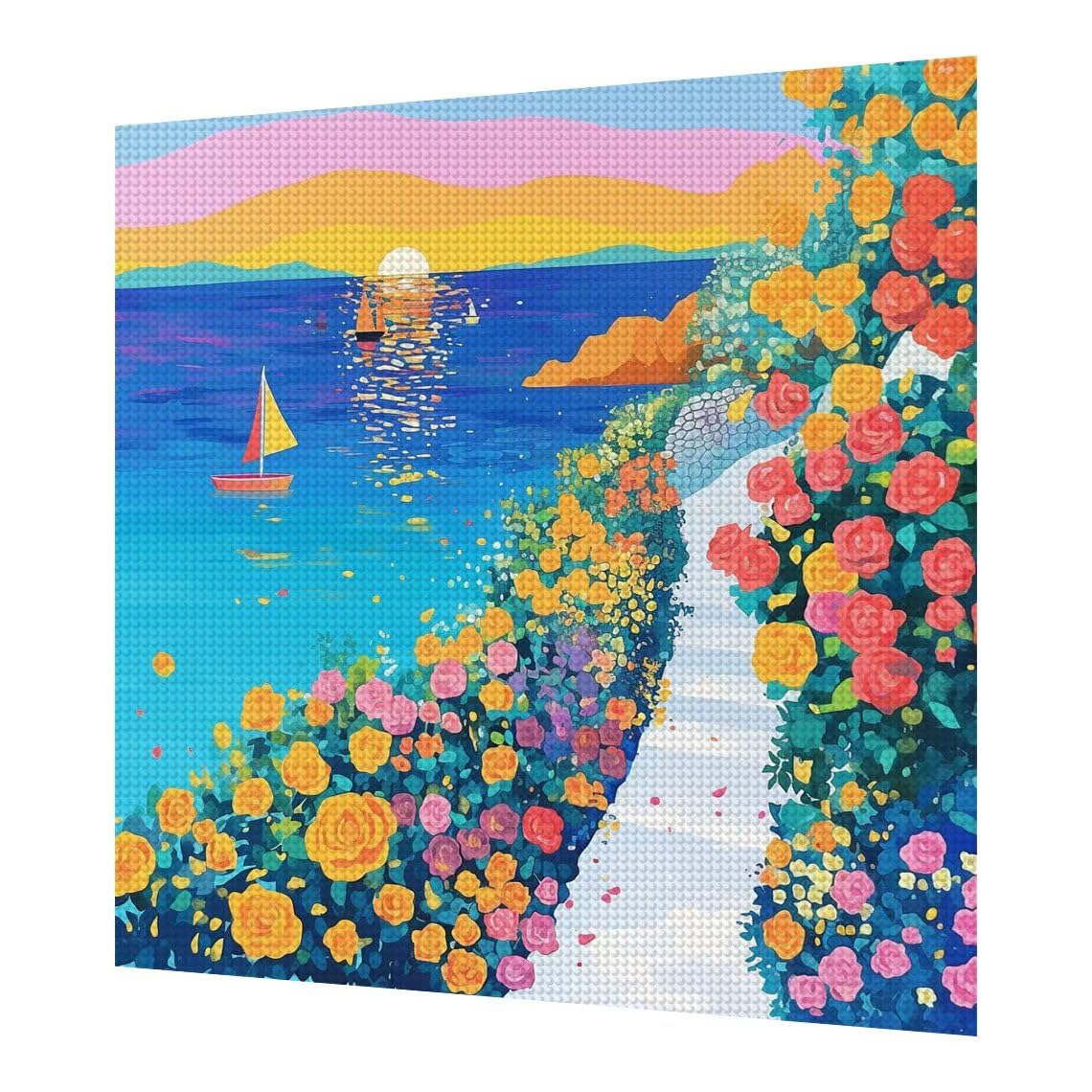Diamentowe zestawy artystyczne dla dorosłych, 61 x 80 cm, diamentowy obraz, polne kwiaty, płótno, kryształ, sztuka i rękodzieło, zestawy hobbystyczne, 5D, obrazy do dekoracji ścian domu, prezenty dla
