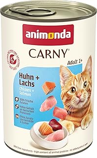 animonda Carny Adult Huhn + Lachs (6 x 400 g), Katzennassfutter für ausgewachsene Katzen, Nassfutter mit 100 % frischen, fleischlichen Zutaten, Katzenfutter ohne Getreide und Zucker