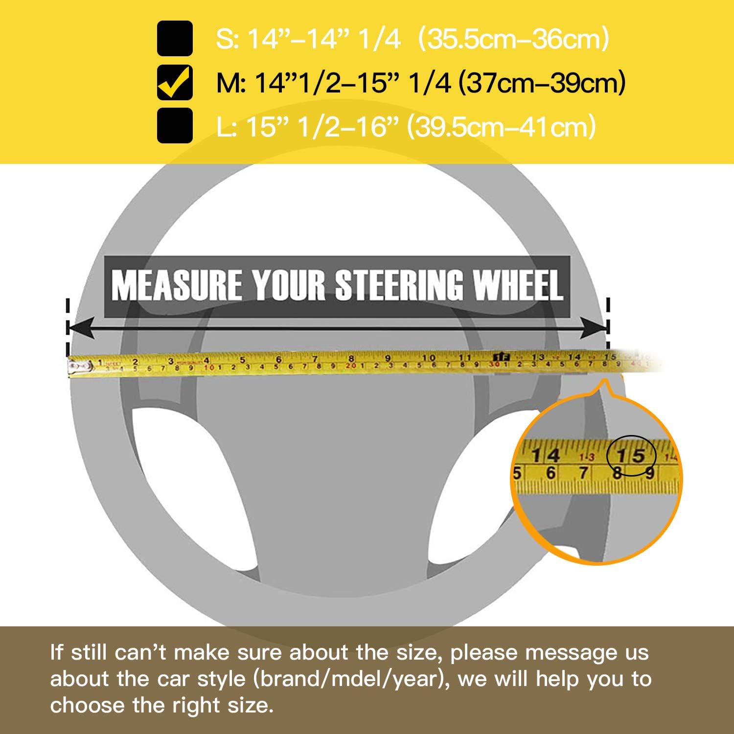 Valleycomfy Steering Wheel Cover for Women Men Bling Bling Crystal Diamond Sparkling Car SUV Wheel Protector Universal Fit 15 Inch (Black with Black Diamond, Standard Size(14" 1/2-15" 1/4)) : Automotive