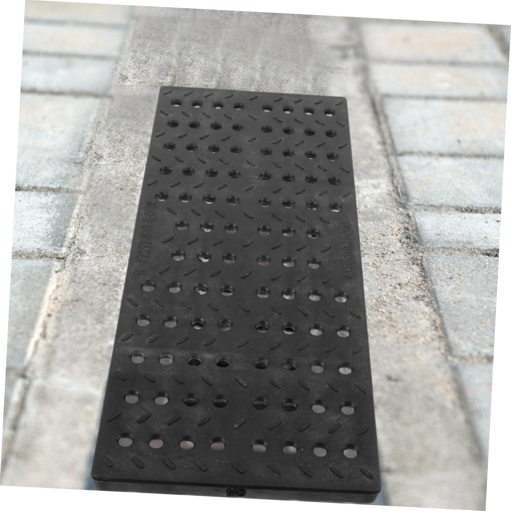 Wymienna plastikowa pokrywa odpływowa wykopu z okrągłymi otworami 200 x 500 x 20 mm wytrzymały ruszt do drenażu na zewnątrz i kuchni klasa obciążenia 1t-5t akcesoria kanalizacyjne