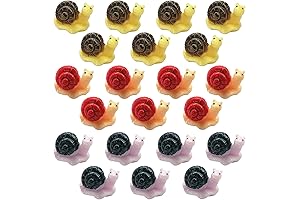 21pcs Garden Snails Figurine for Live Garden