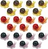 JKanruh 21pcs Mini Animals Miniature Resin Snail Figurine Fairy Garden Snail Miniature Moss Landscape Ornament Outdoor Decor Home Decor Cake Decoration DIY Craft