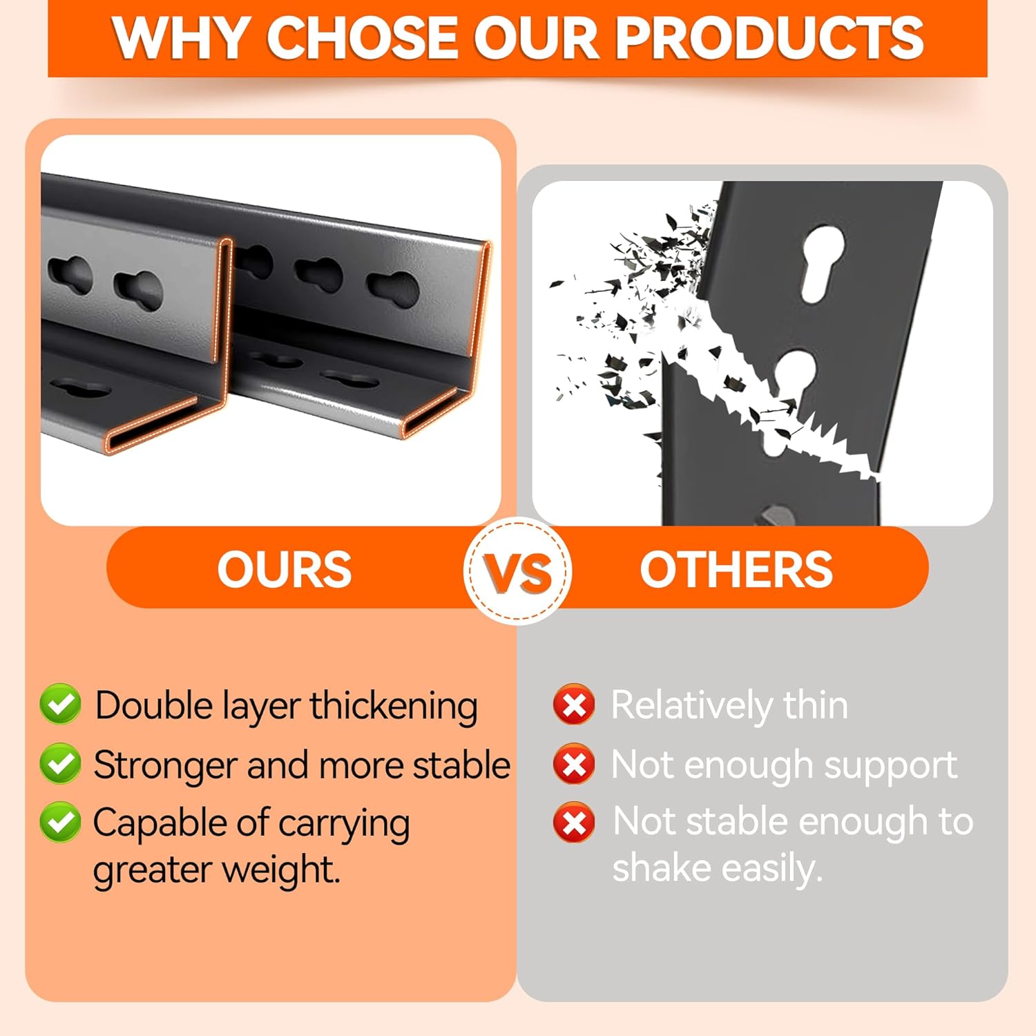 Garage Shelving, Storage Shelves Heavy Duty, 5-Tier Adjustable Black Shelving, 2550LBS Utility Shelf for Garage/Basement/Kitchen, 72”H×47.25”W×23.6”D