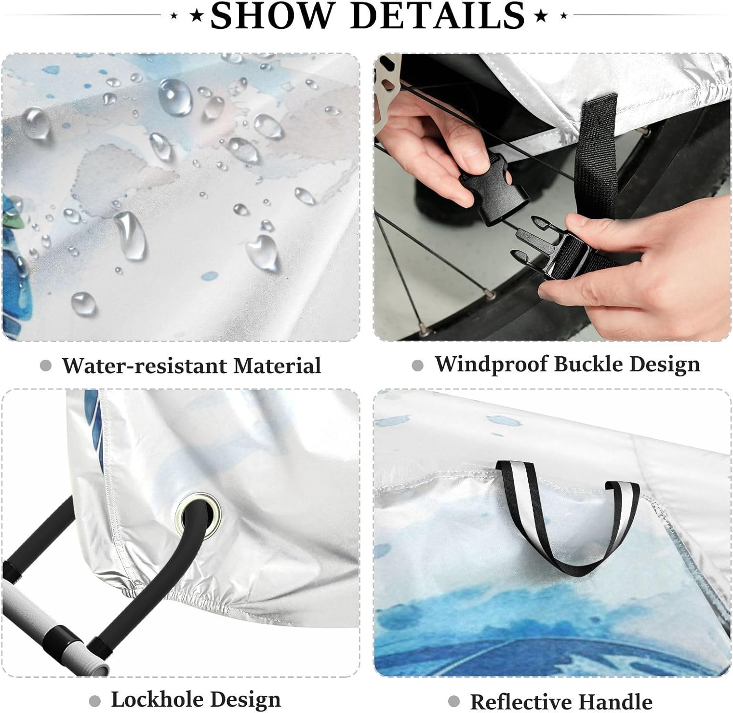 ALAZA Sea Turtle Watercolor Bike Cover Waterproof Outdoor Ebike Bicycle Covers Tarp Protection for 1/2 Bikes, Sun UV Dust Wind Proof