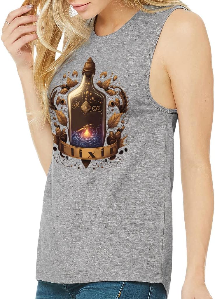 Elixir Print Print Women's Muscle Tank - Colorful Tank Top - Fantasy Workout Tank