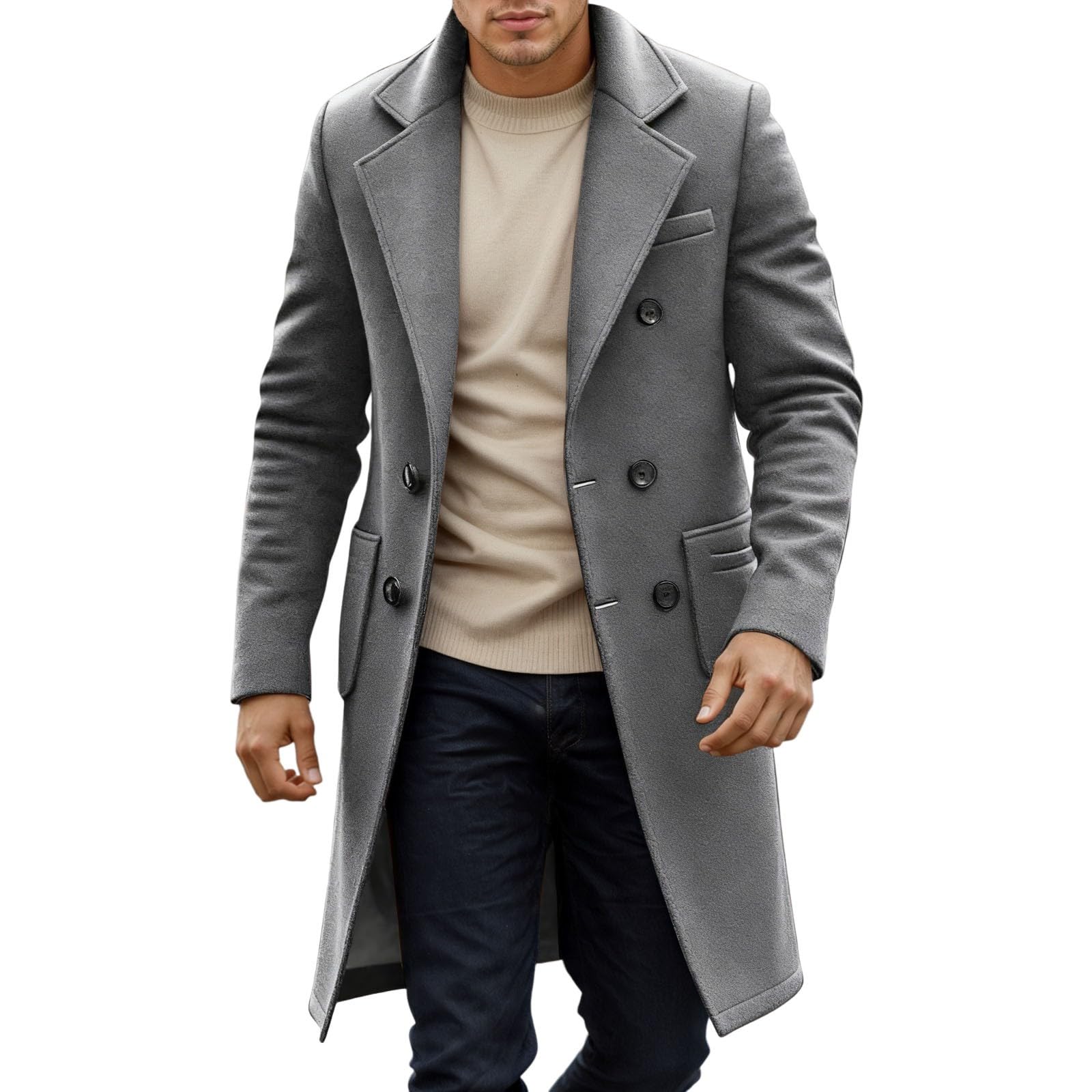 Giaccone Invernale Uomo,Giacca Anorak da uomo casual outdoor leggera con interno imbottito e collo a stile quotidiano versatile tessuto facile da indossare