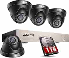 Kit Videosorveglianza ZOSI 4 Telecamere 1080p Con DVR 8CH E 1TB - Visione Notturna 80ft E Rilevamento Movimento - Foto 10