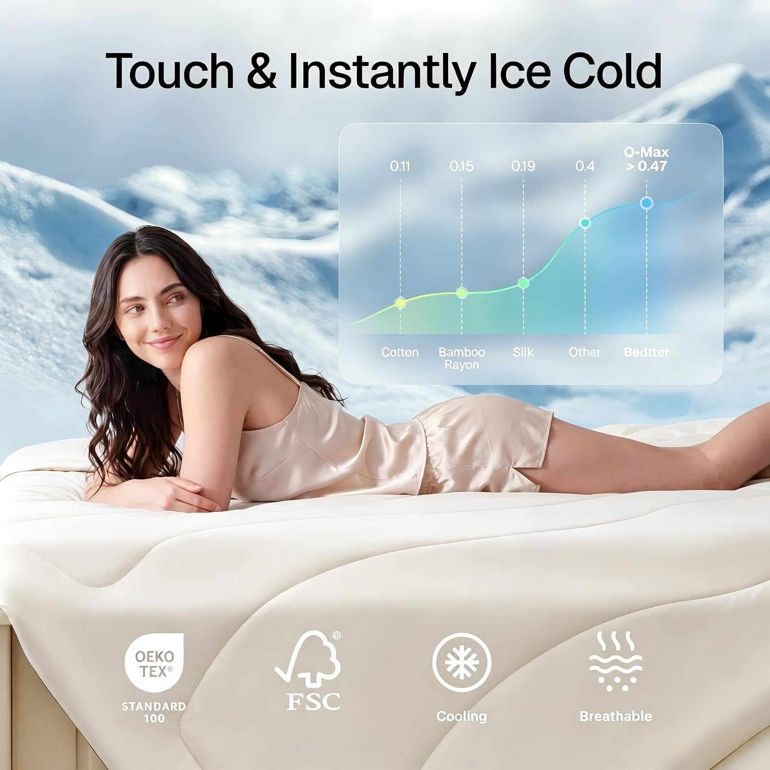 Bedtter Cooling Blanket Comforter for Hot Sleepers King Size image 2