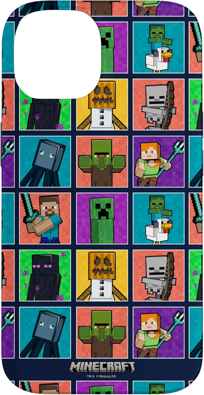 Minecraft Group Shot Colored Box Up Case for iPhone 14 Pro