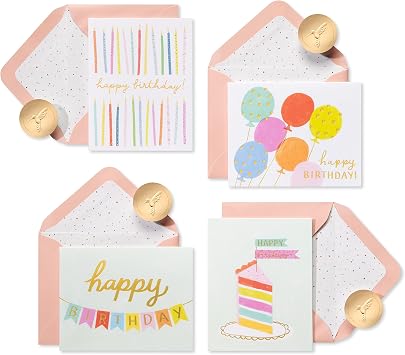 Papyrus Blank Birthday Cards, Birthday Celebrations 20-Count