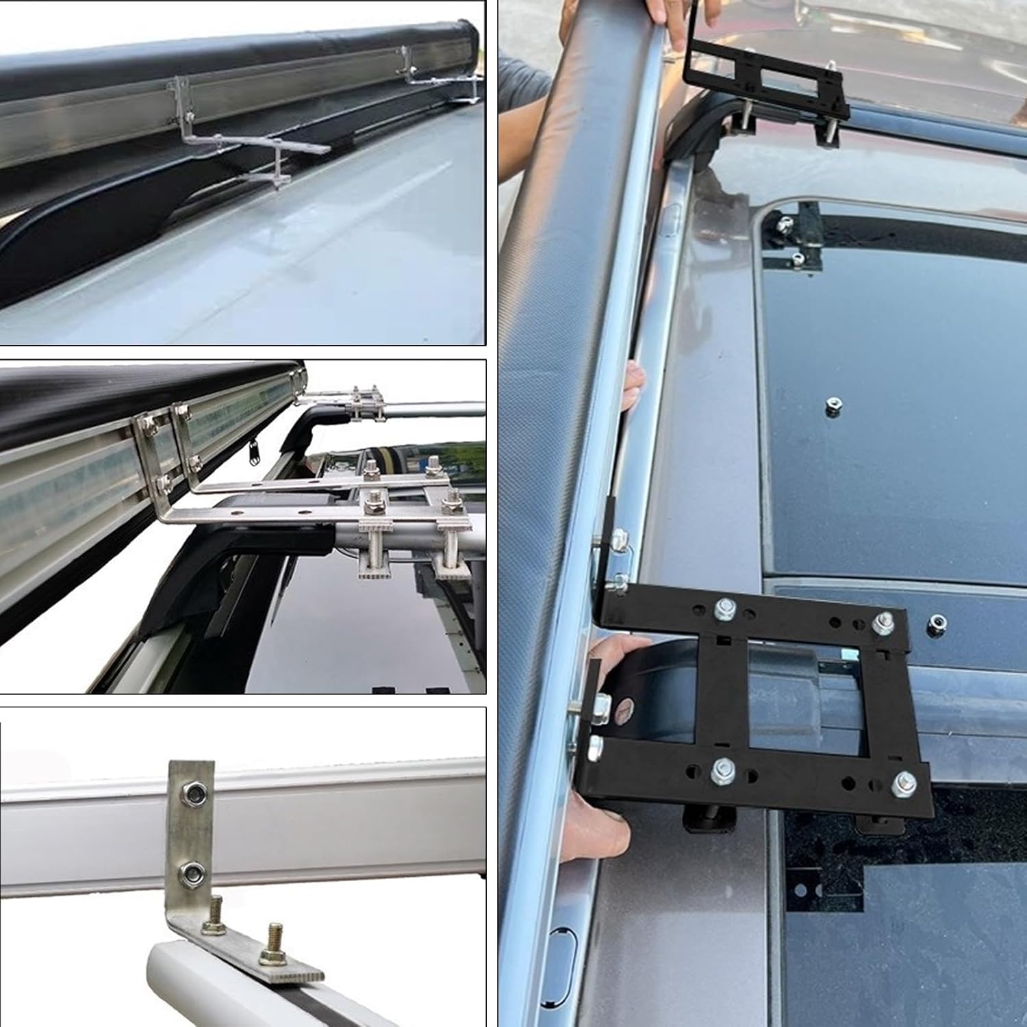 Stainless L-Shape Bracket Installation Kit for Awning Replacement - Sturdy Mounting Hardware